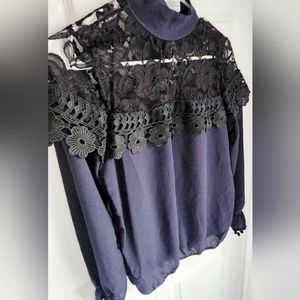 EMBROIDERED LACE BLOUSE